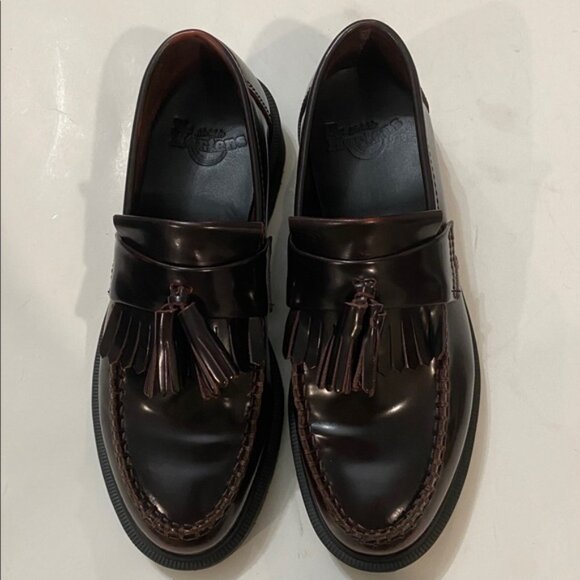 Dr. Martens Adrian NEW Cherry Red Arcadia Loafers Size 7  Classic Tassel Design - Picture 8 of 15